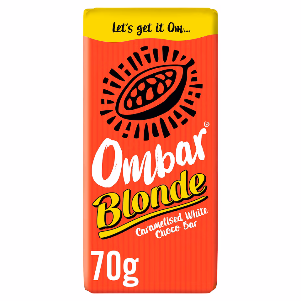 Ombar Blonde Caramelised white Choco Bar 70g
