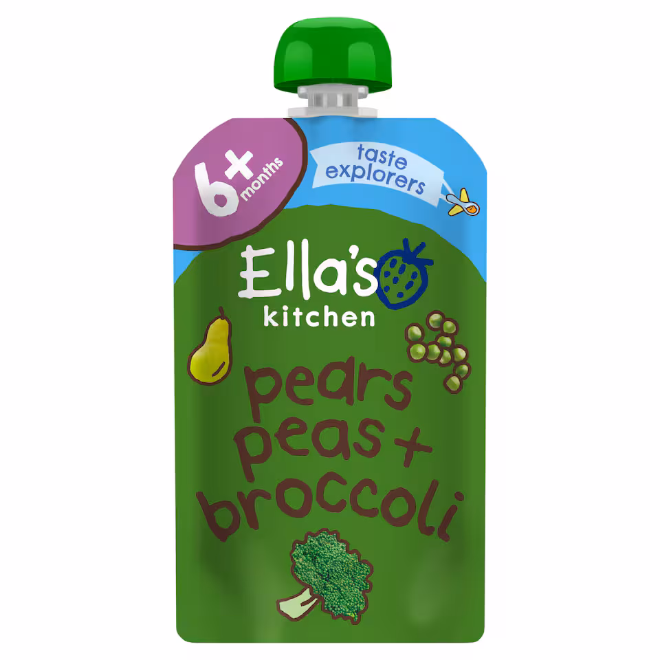 Ella's Kitchen Pears, Peas & Broccoli Puree 120G