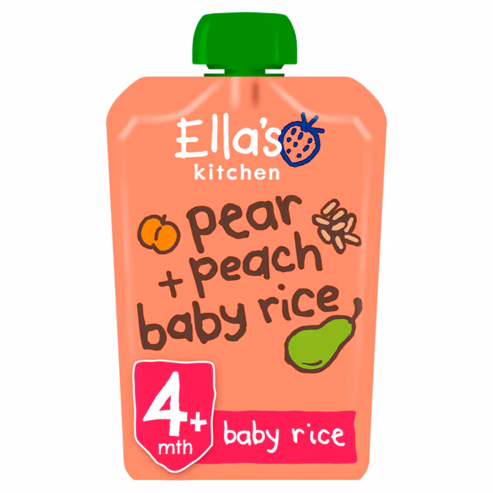 Ella's Kitchen Peaches Pears Plus Baby Rice Stage 1 X 120G