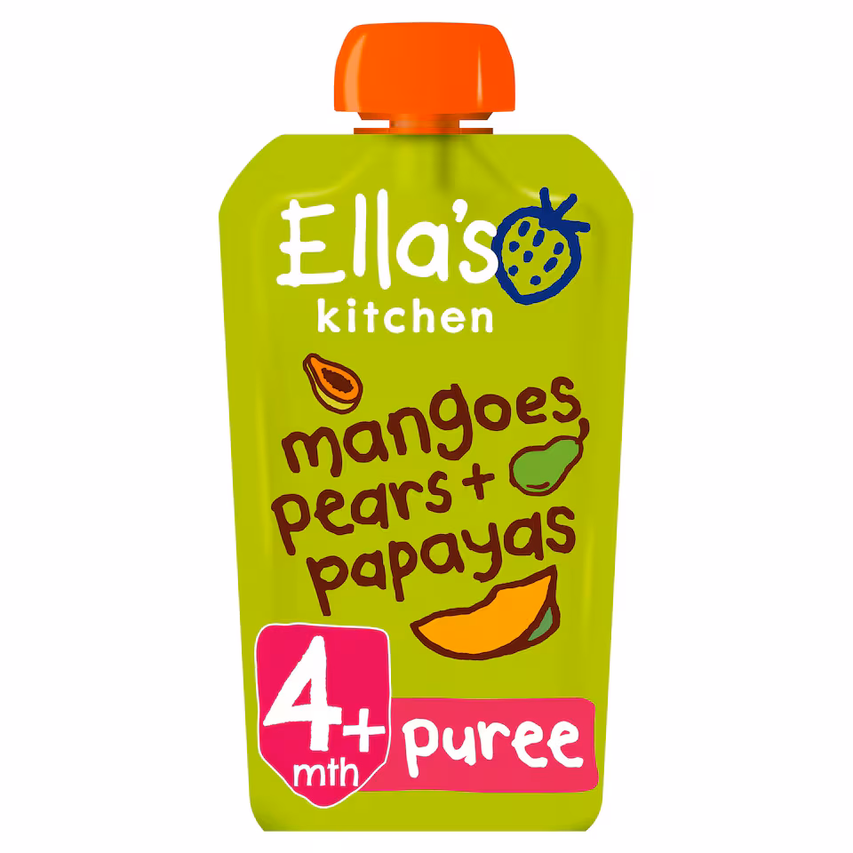 Ella's Kitchen Mangoes Pears Papayas Stage 1 X 120G
