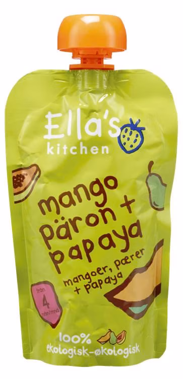Mango, Pære + Papaya Fra 4 mnd, Økologisk, 120 g