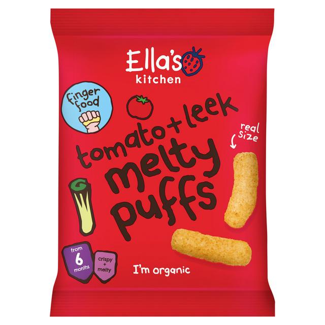 Ella's Kitchen Organic Tomato & Leek Melty Puffs Baby Snack 6+ Months 20g