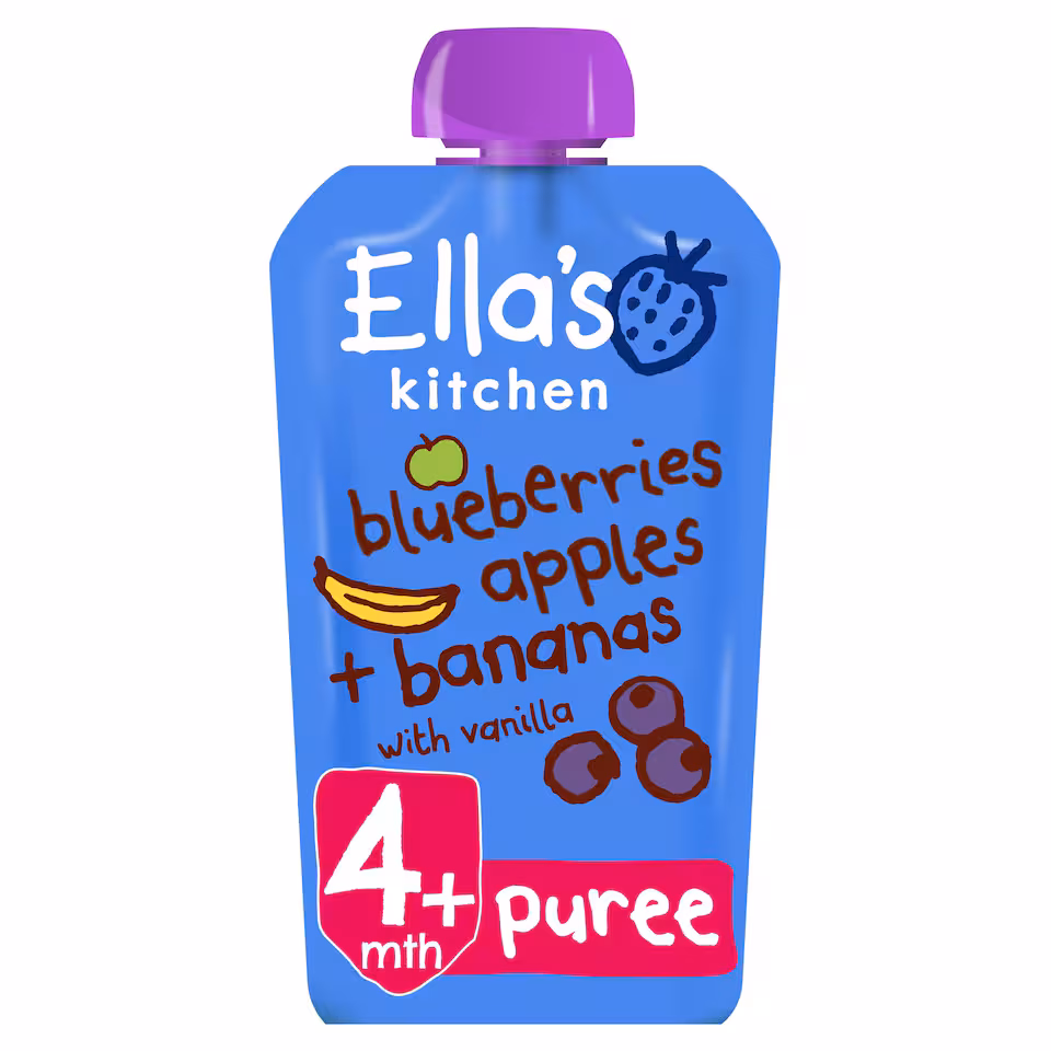 Ella's Kitchen Blueberry Apples Banana & Vanilla 120G
