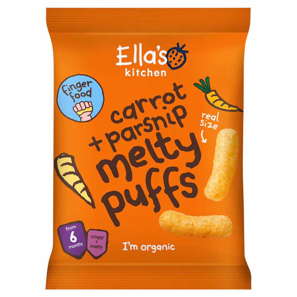Ella's Kitchen Parsnip & Carrot Melty Puffs 20G