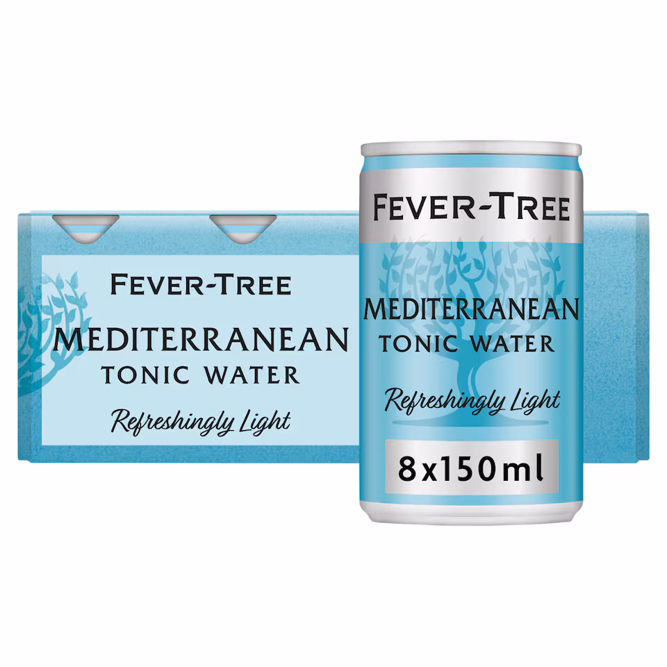 Fever Tree Light Mediterranean Tonic Water Cans 8X150ml