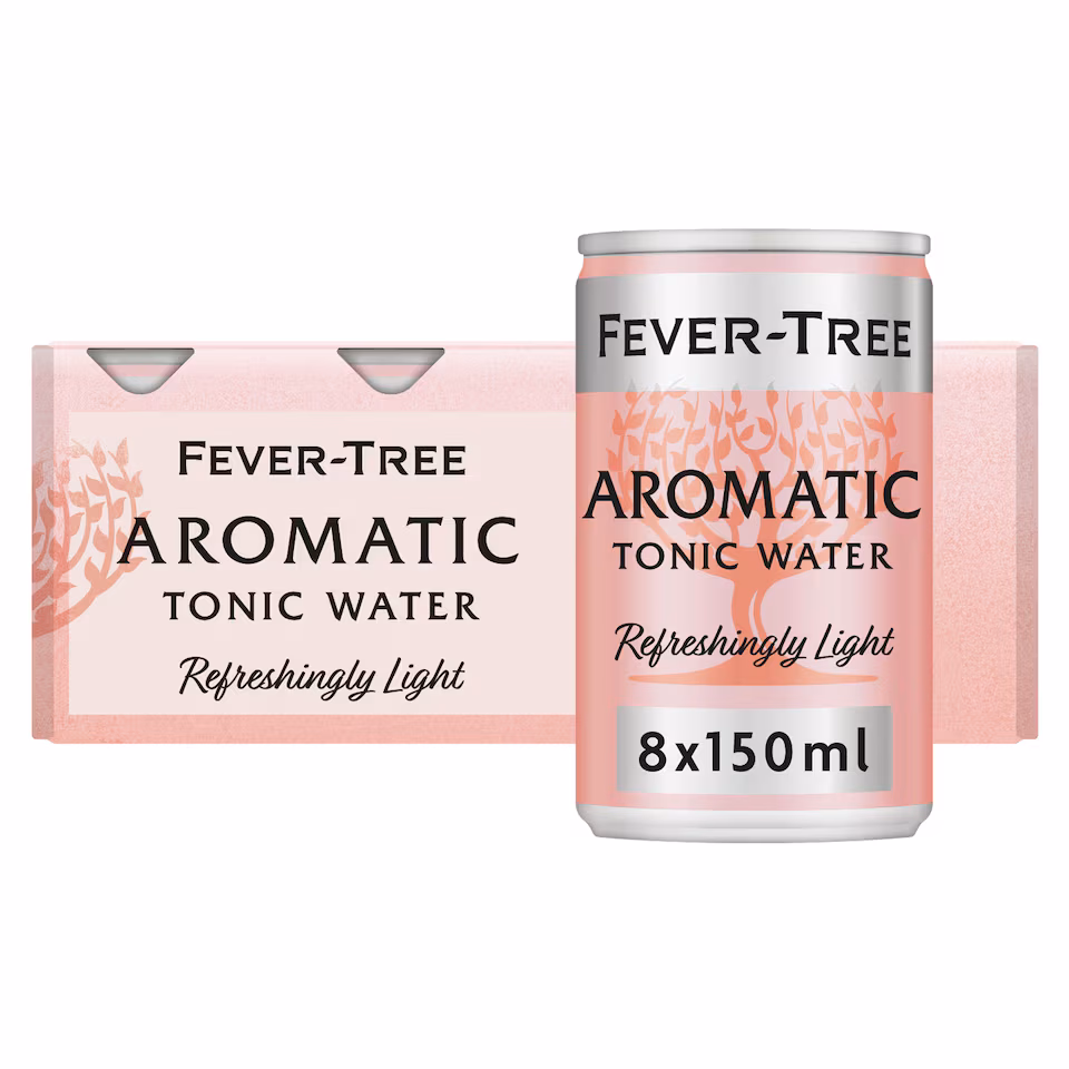 Fever Tree Light Aromatic Tonic Cans 8X150ml