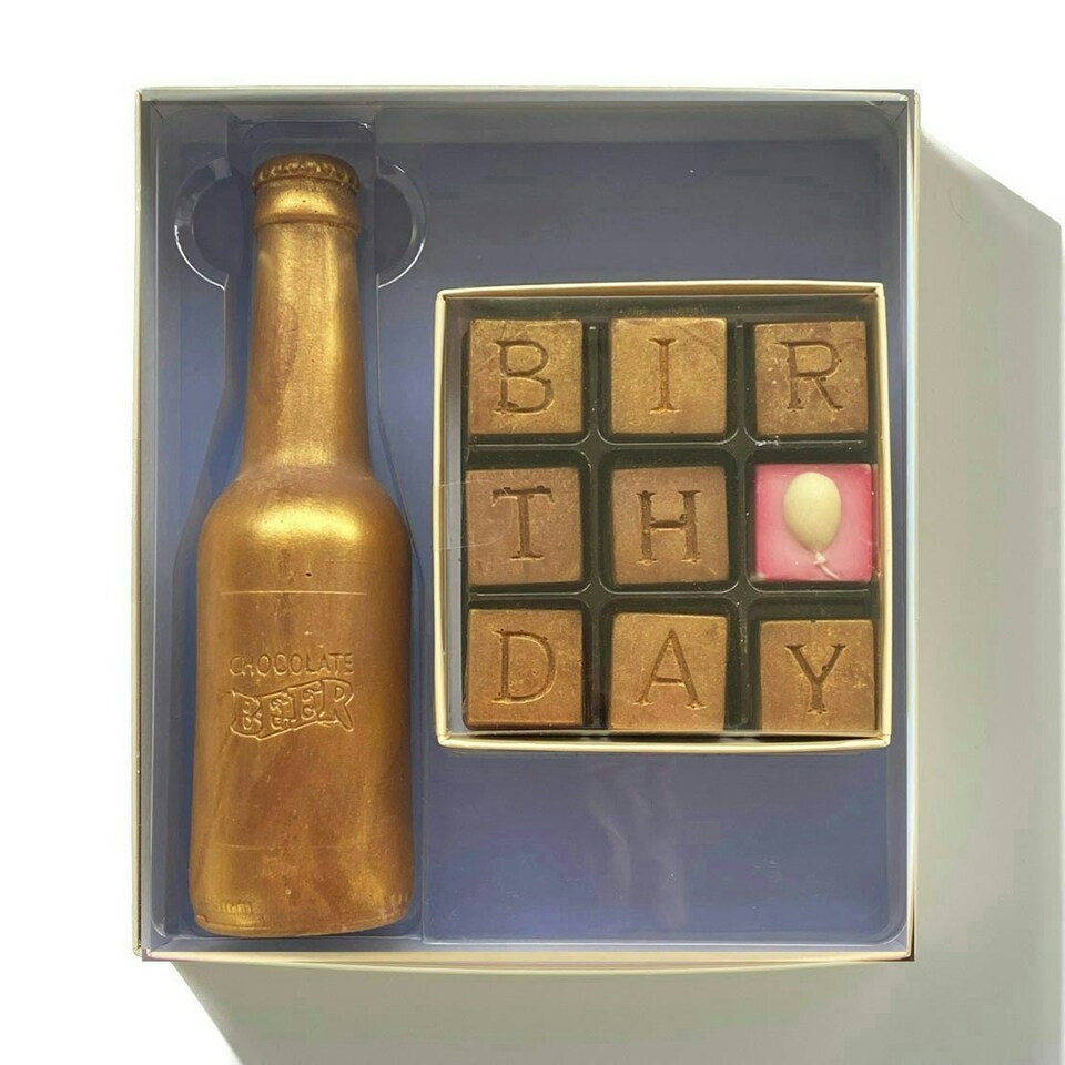 Chocolate Birthday And Beer Gift Box