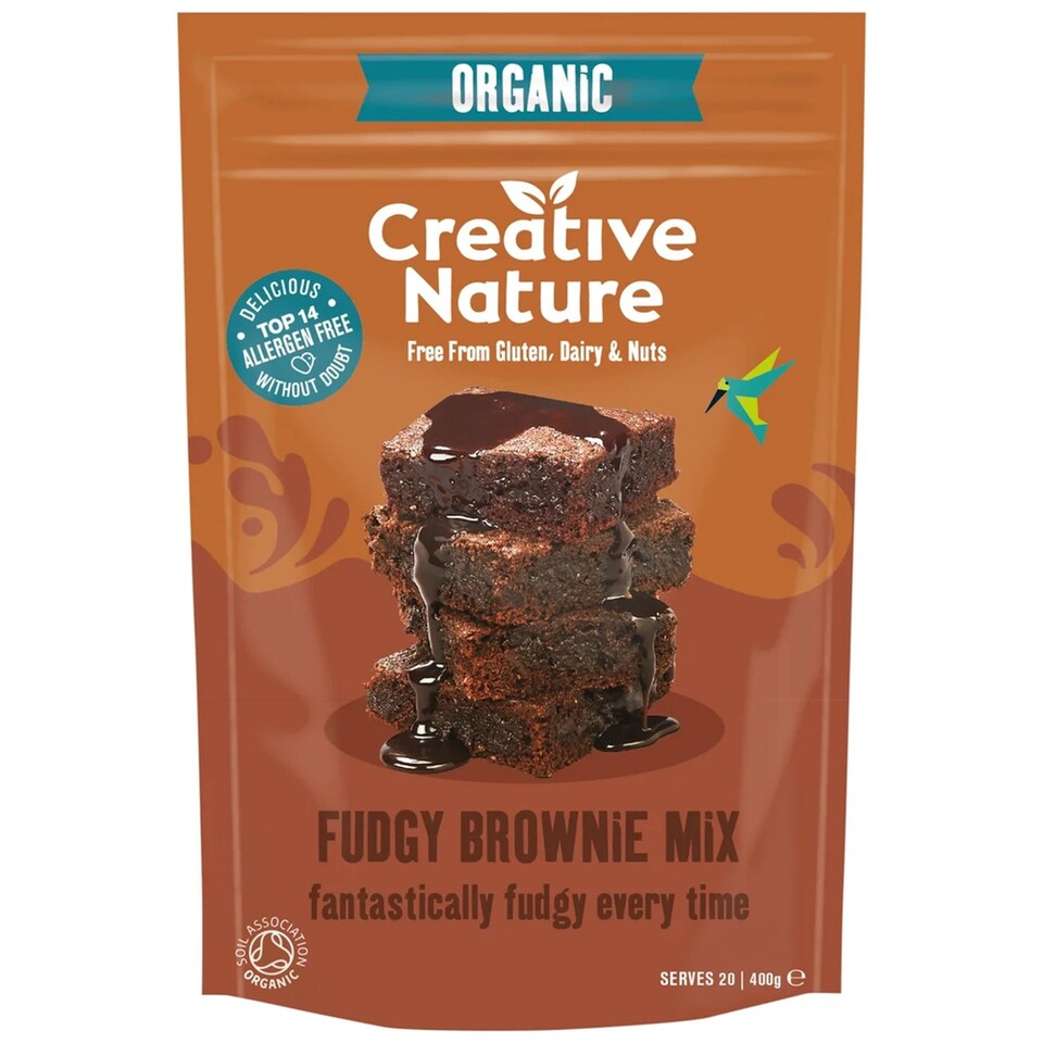 Organic Gluten Free Fudgy Brownie Mix 400g (Creative Nature) | Multi