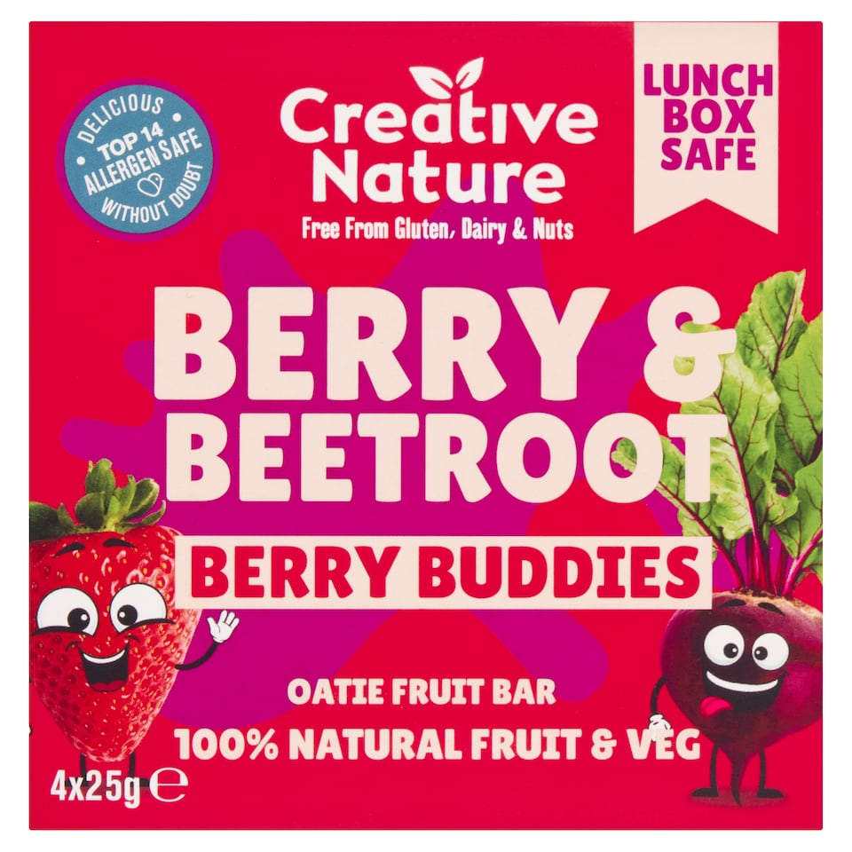 Creative Nature Berry and Beetroot Kids Snack Bar Multipack 4x 25g