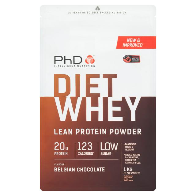 PhD Diet Whey Protein Powder Belgian Chocolate 1kg