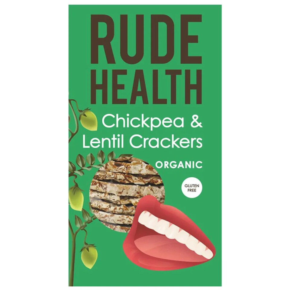 Organic Chickpea & Lentil Crackers 120g (Rude Health) | Multi
