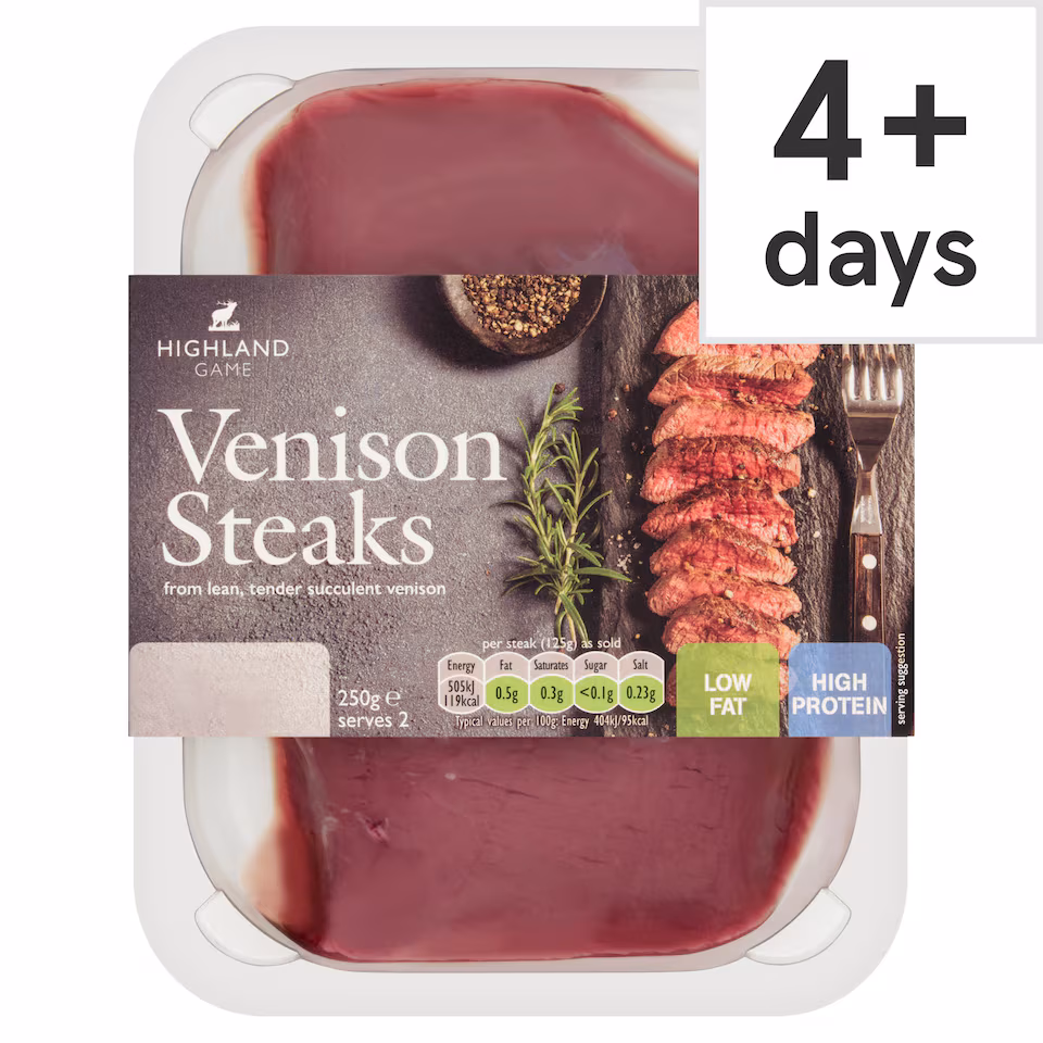 Highland Game Venison Steaks 250G