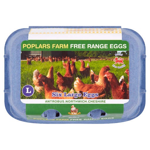 Poplars Farm Six Free Range Eggs Large