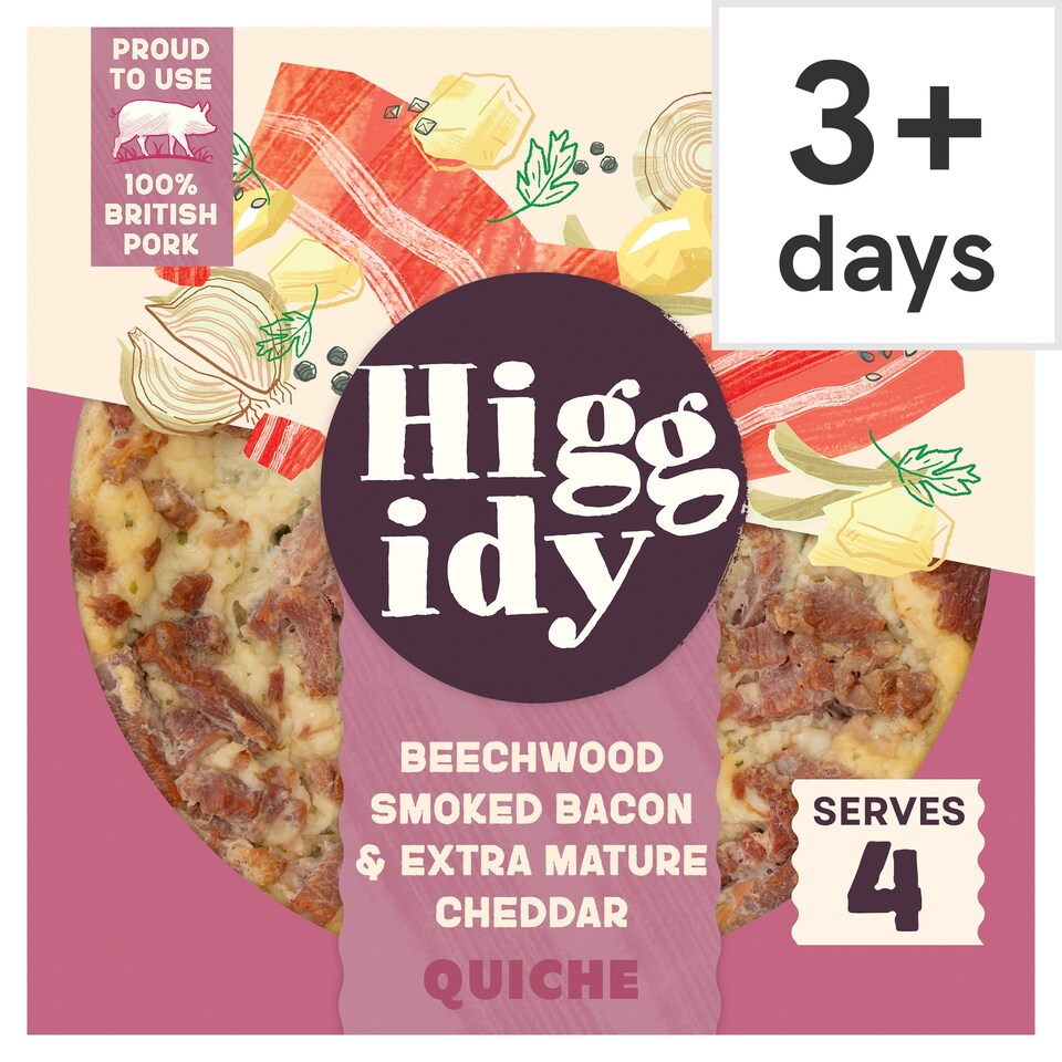 Higgidy Bacon & Cheddar Quiche 400G