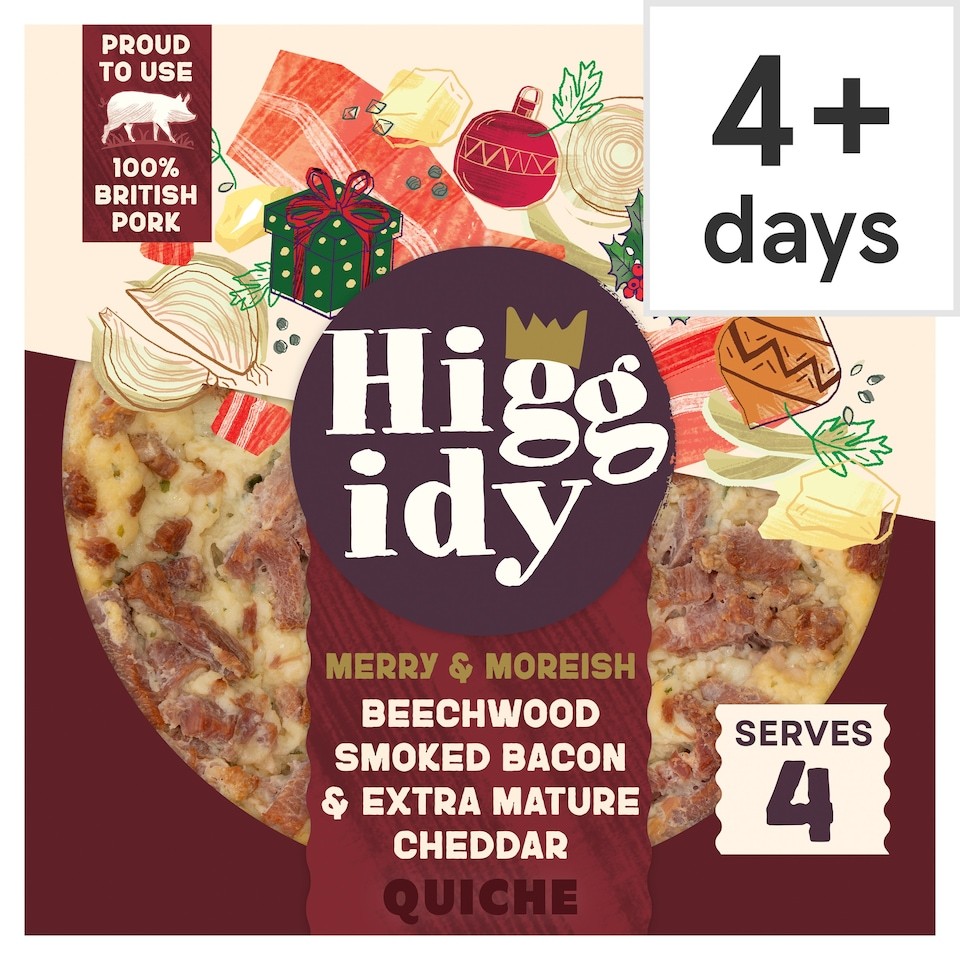 Higgidy Bacon & Cheddar Quiche 400G