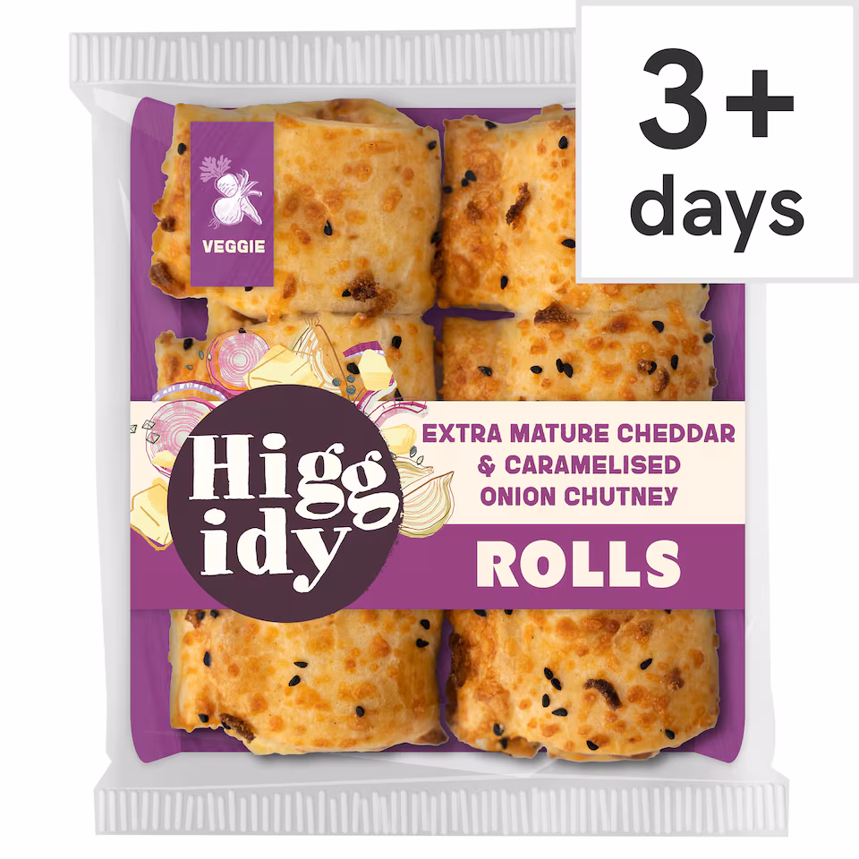 Higgidy Cheddar & Onion Veggie Rolls 160G