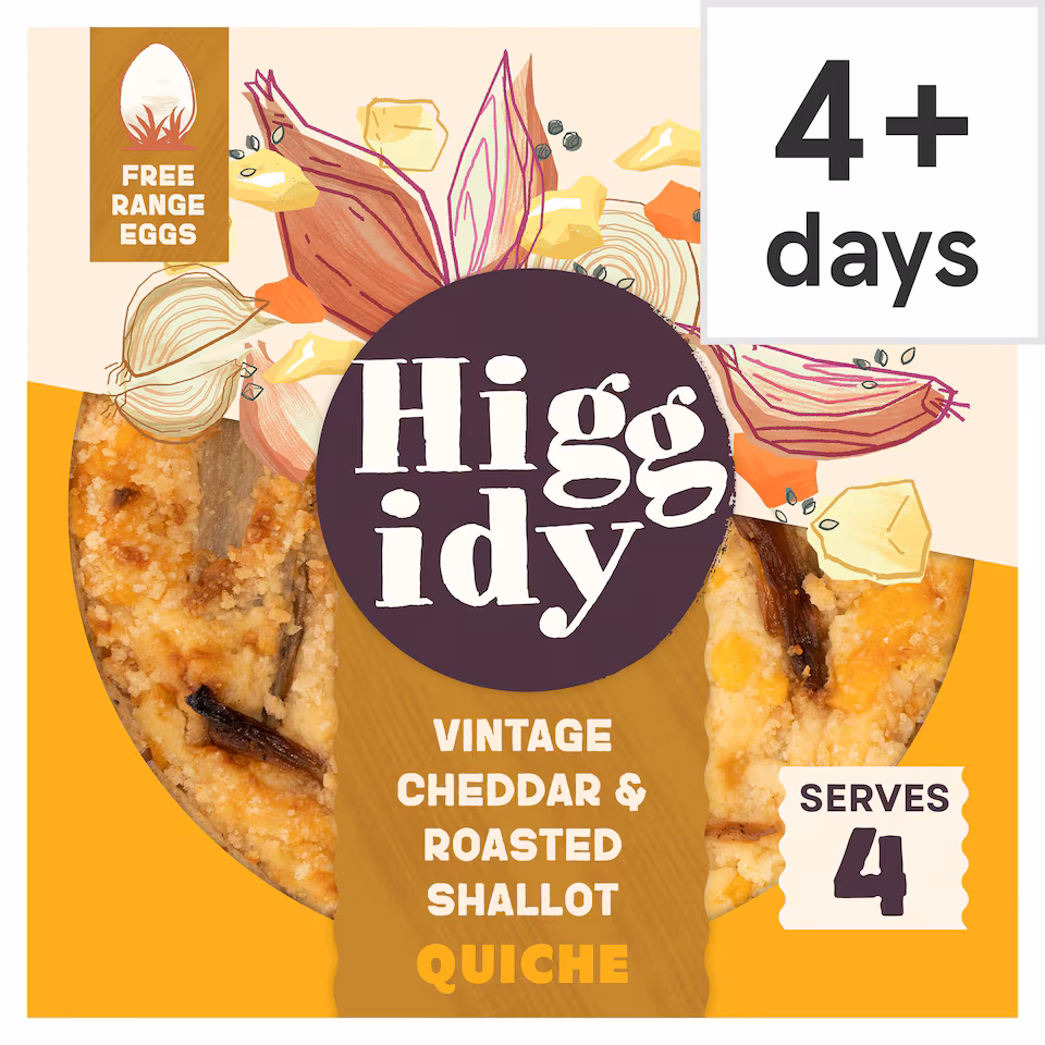 Higgidy Vintage Cheddar & Roasted Shallot Quiche 400g