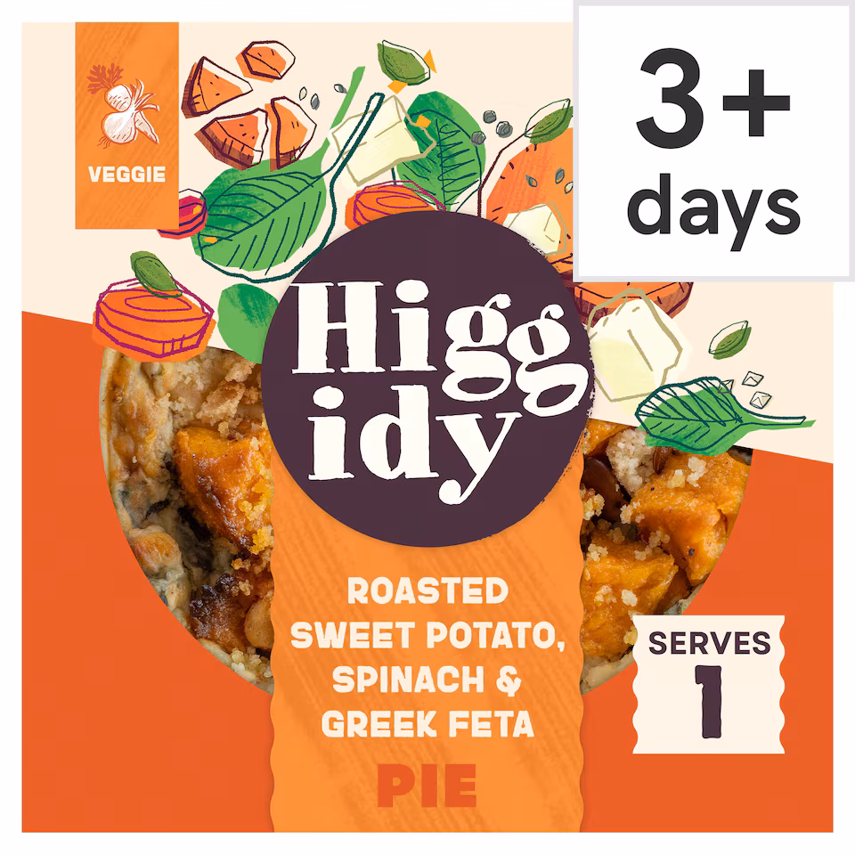 Higgidy Roasted Sweet Potato, Spinach & Feta Pie 200g