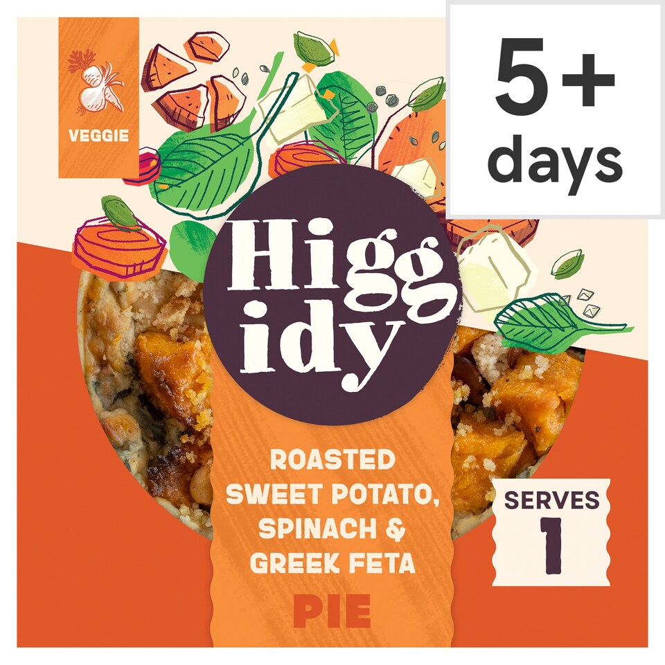 Higgidy Roasted Sweet Potato, Spinach & Feta Pie 200g