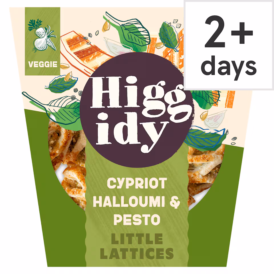 Higgidy Cypriot Halloumi & Pesto Little Lattices 120g