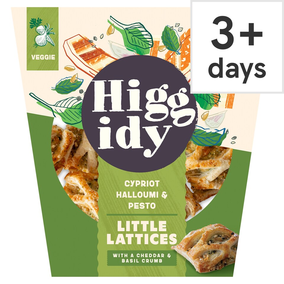 Higgidy Cypriot Halloumi & Pesto Little Lattices 120g
