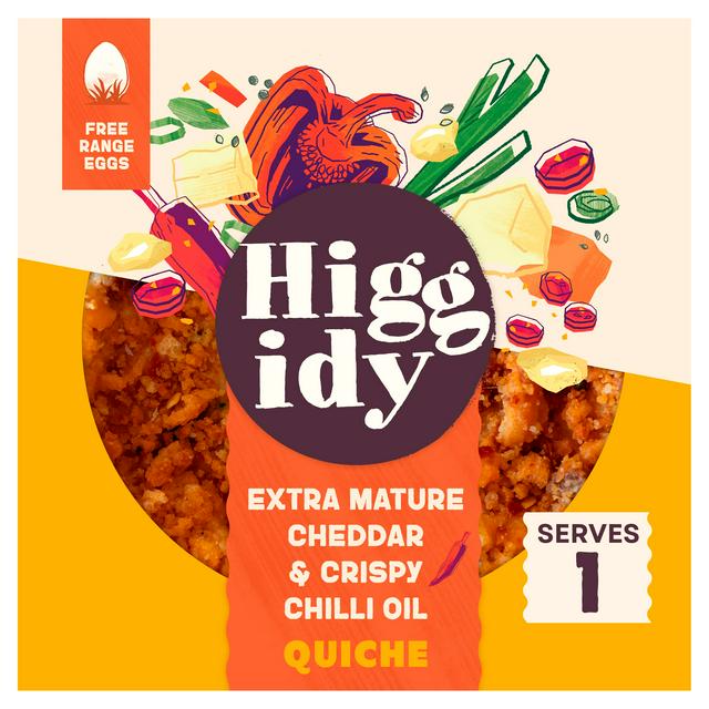 Higgidy Mature Cheddar & Crispy Chilli Oil Quiche 155g