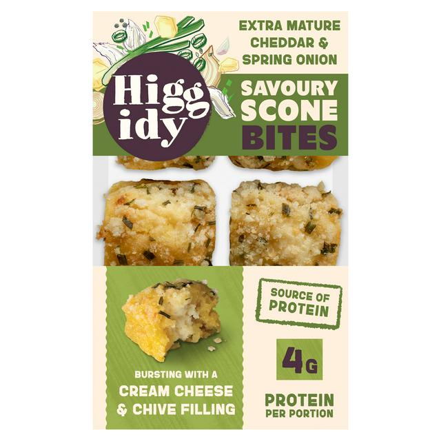 Higgidy 130g Extra Mature Cheddar & Spring Onion Savoury Scone Bites