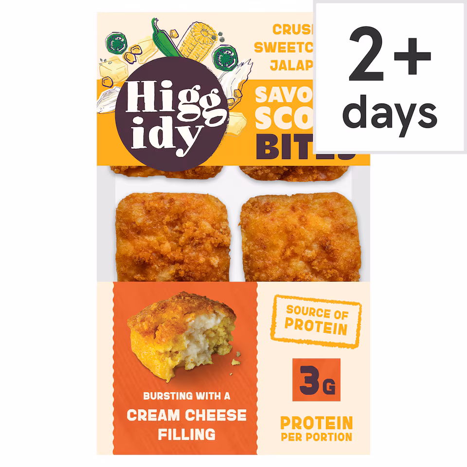 Higgidy Crushed Sweetcorn & Jalapeño  Savoury Scone Bites 130g