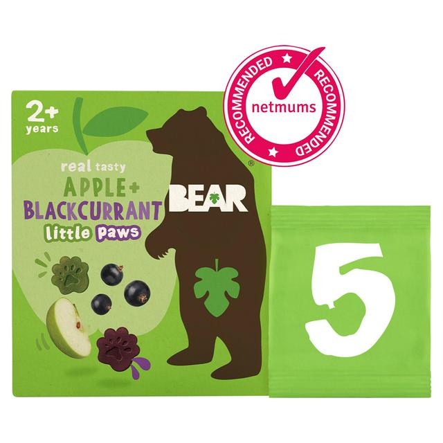 BEAR Paws Fruit Shapes Apple & Blackcurrant Multipack 5x20g