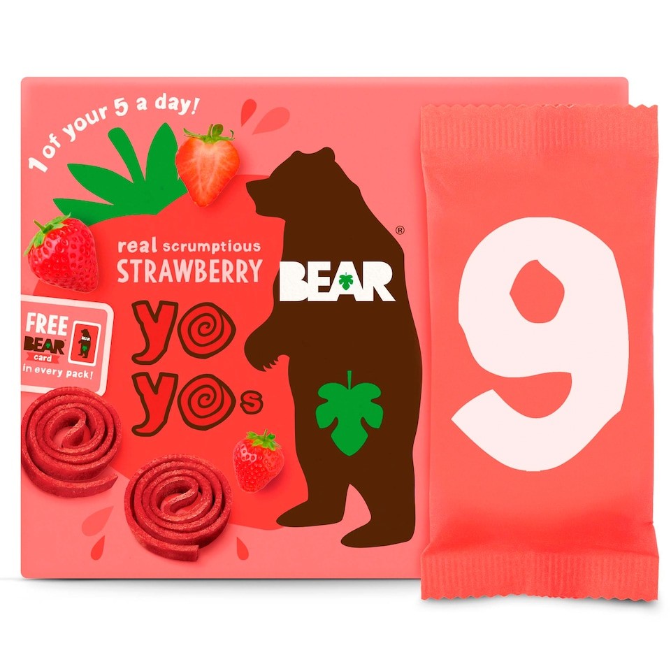 Bear Strawberry YoYos 9 x 20g