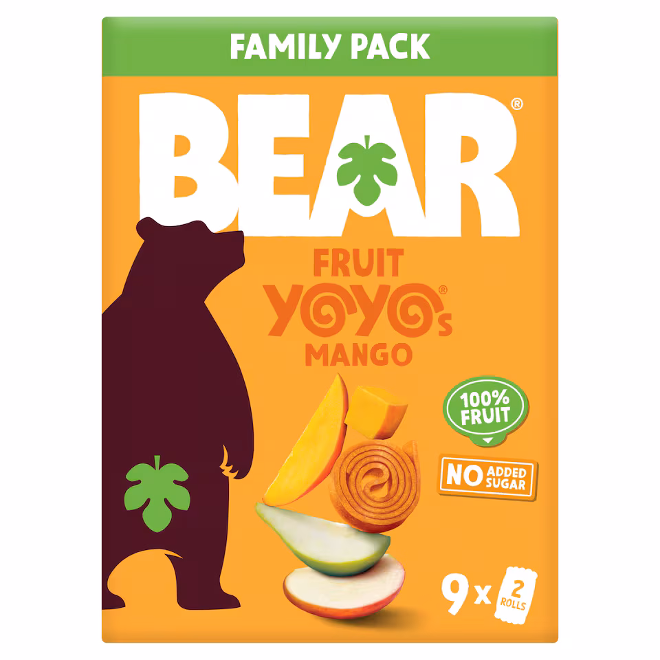 BEAR Fruit Yoyos Mango Family Pack 9 x 20g