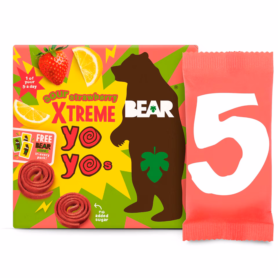 Bear Yoyo Sours Strawberry & Apple 5X20g