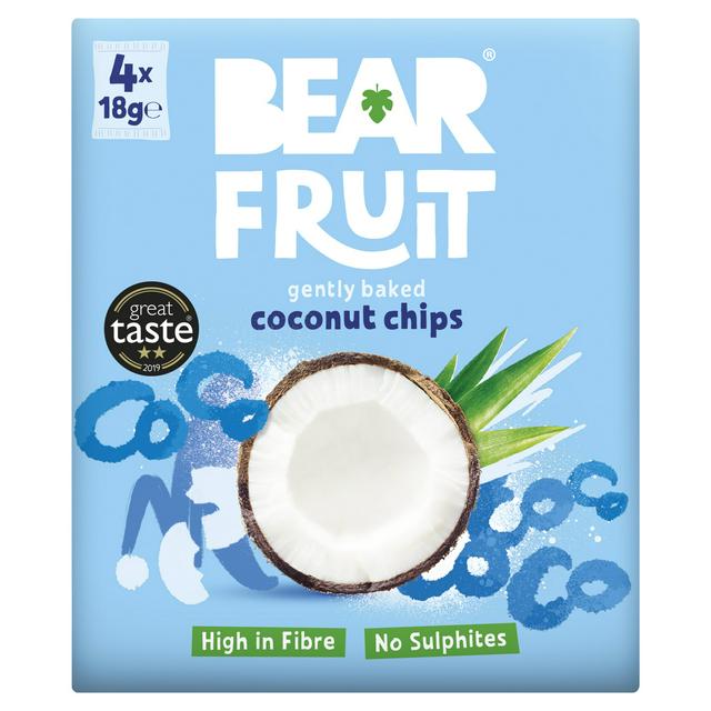 BEAR Fruit Dried Coconut Chips 4x18g
