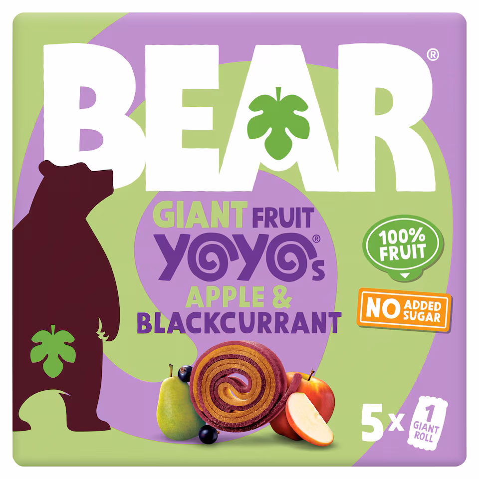BEAR GIANT Fruit Yoyos Apple & Blackcurrant Multipack 5 x 20g