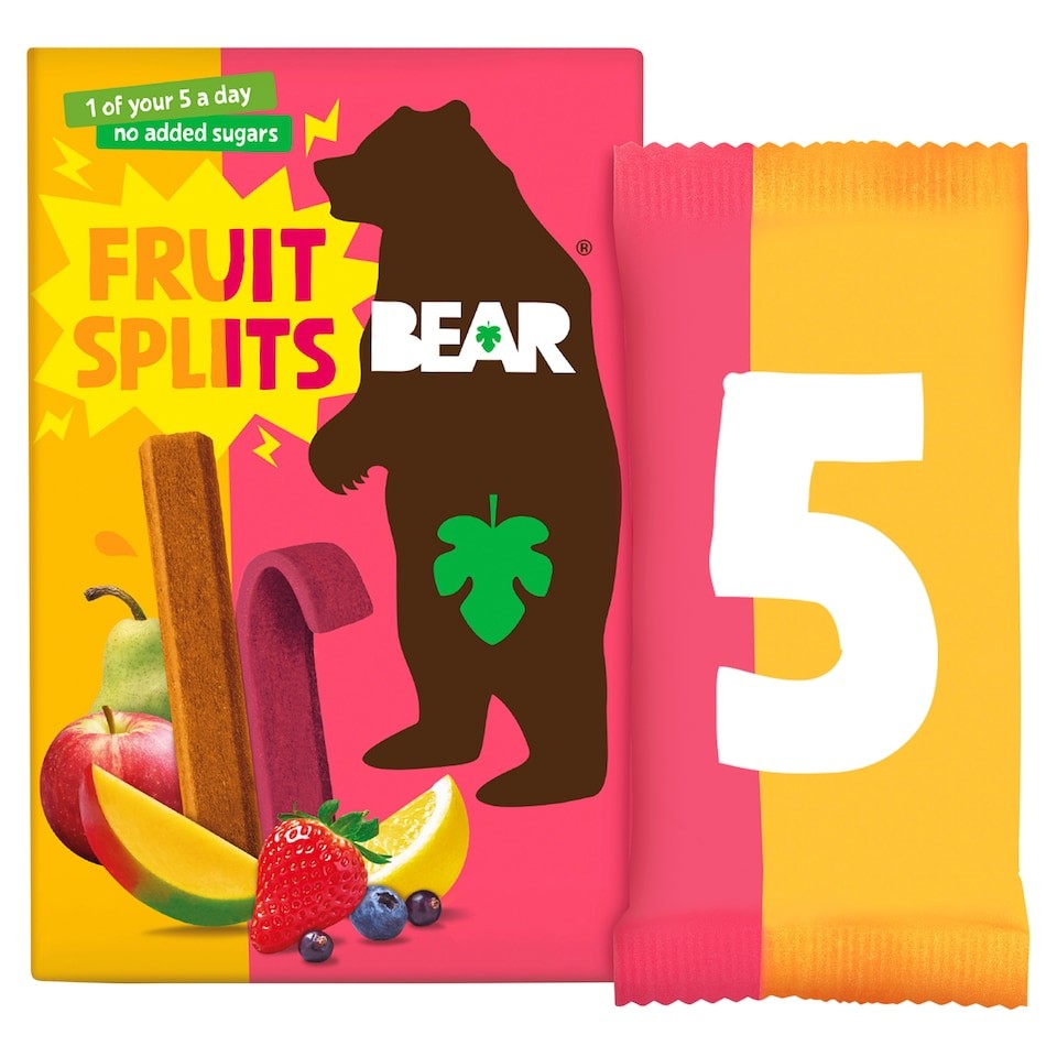 BEAR Fruit Splits Sour Berry & Mango 5X20G