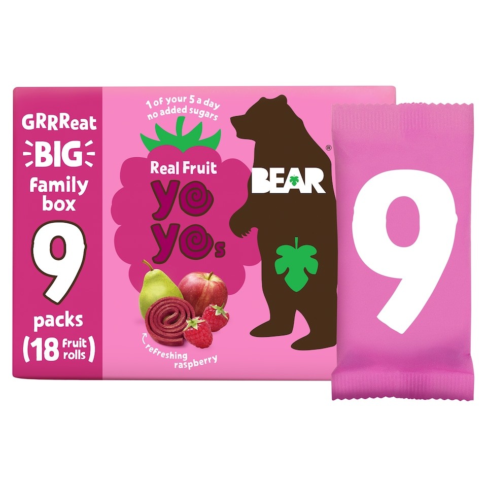 BEAR Fruit Yoyos Raspberry 9 x 20g