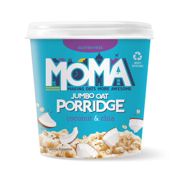 Havregrøt Kokos&Chia Gl.Fri 55g Moma