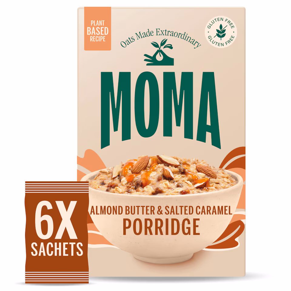 MOMA Almond Butter & Salted Caramel Porridge 6 Sachets 240g