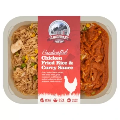 Cloughbane Farm Shop Handcrafted Chicken Fried Rice & Curry Sauce 350g