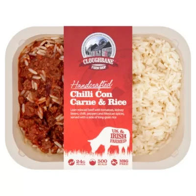 Cloughbane Farm Shop Farm Shop Handcrafted Chilli Con Carne & Rice 350g