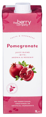 Granateple Bærdrikk u/Tils Sukker 1l Berry Co
