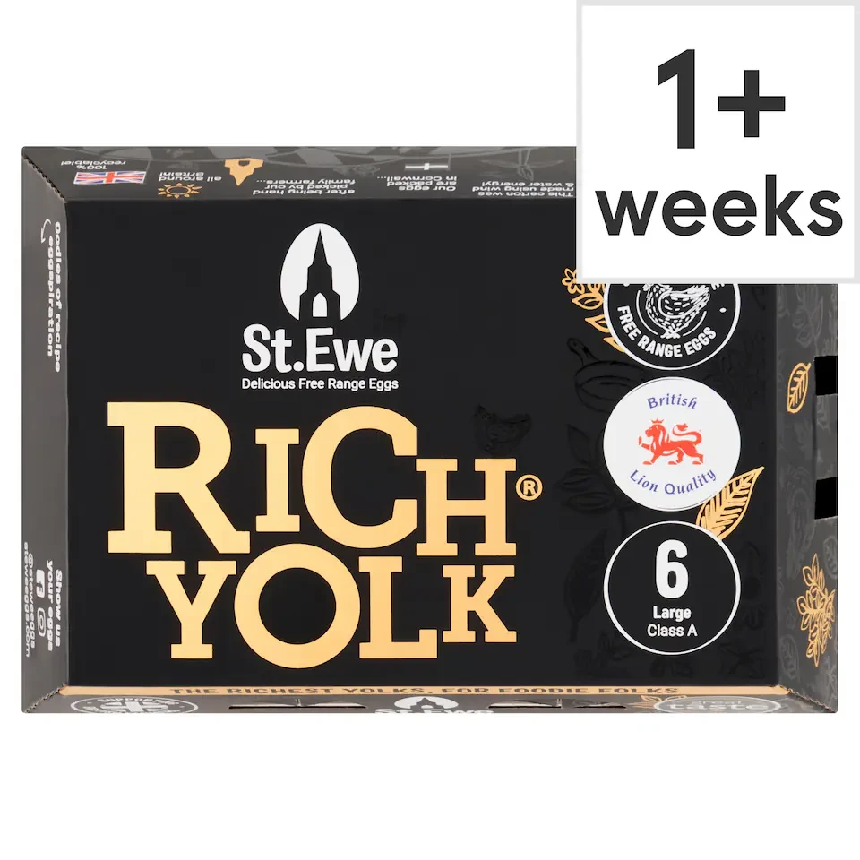 St. Ewe Rich Yolk Large Free-Range Eggs 6 Pack