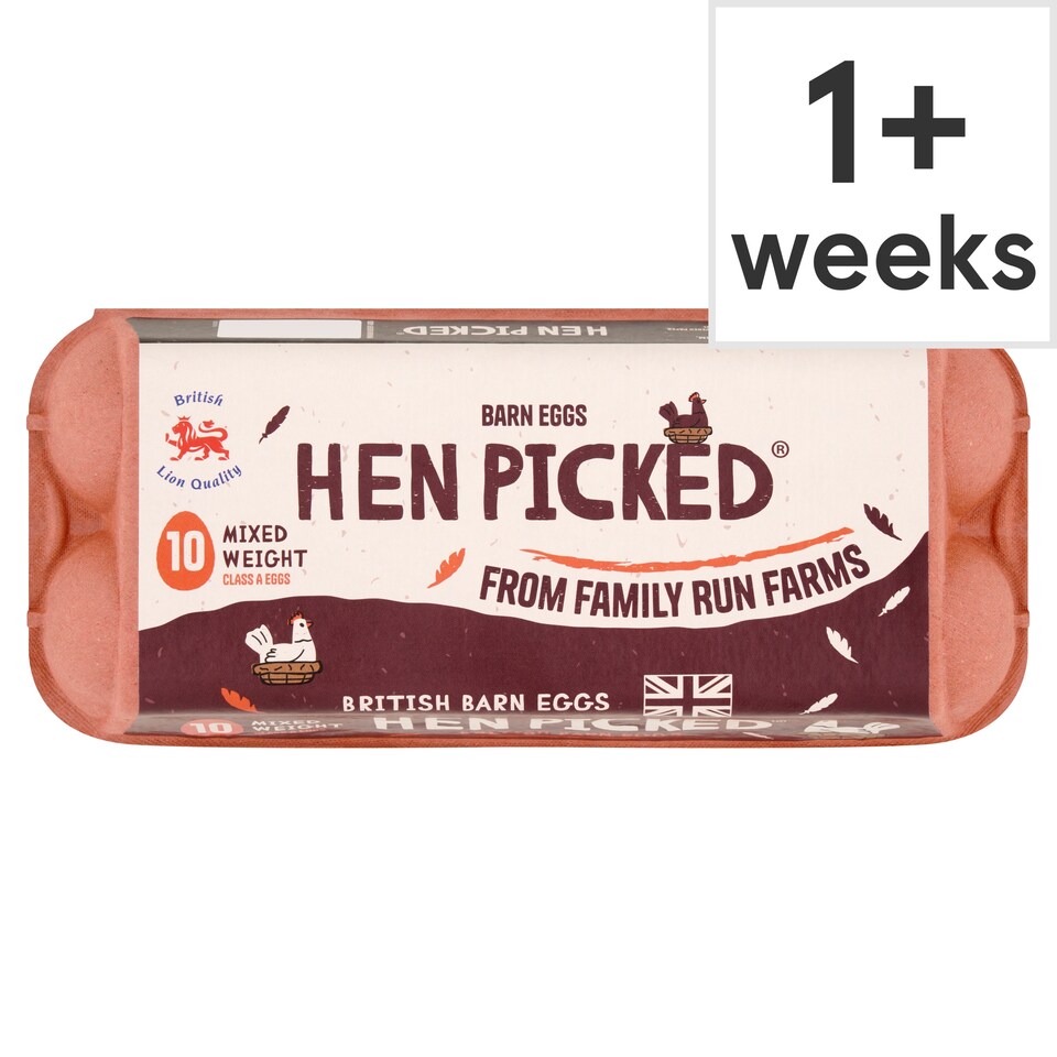 Hen Picked British Barn Eggs Mixed Weight 10 Pack