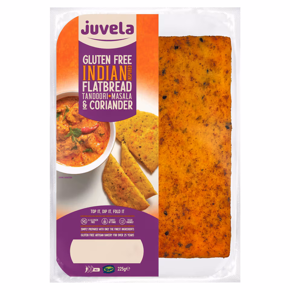 Juvela Gluten Free Indian Flatbread Tandoori Masala & Coriander 225g