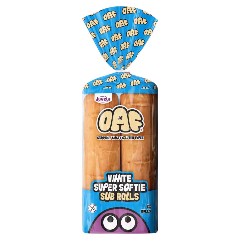 JUVELA OAF Gluten Free White Super Softie 2 Sub Rolls