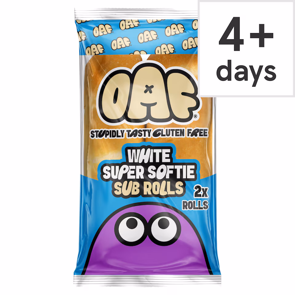 JUVELA OAF Gluten Free White Super Softie 2 Sub Rolls