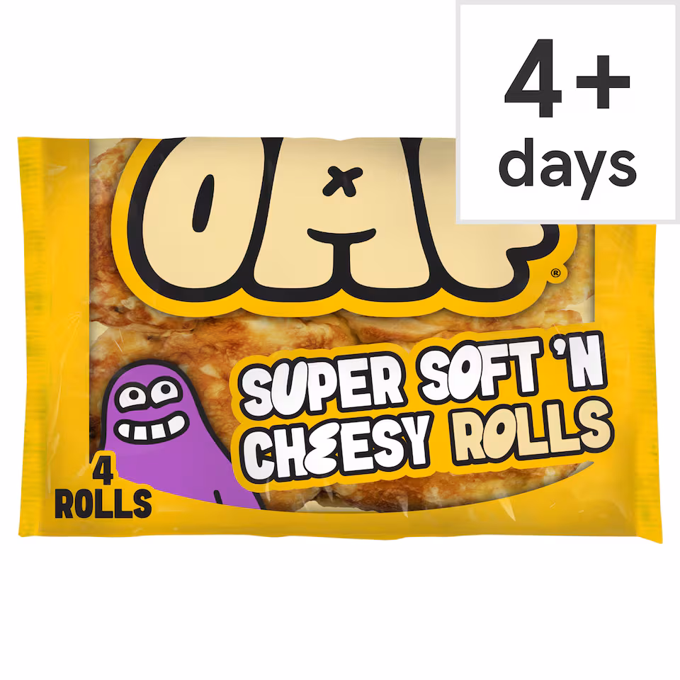 OAF Gluten Free 4 Extra Cheesy Rolls