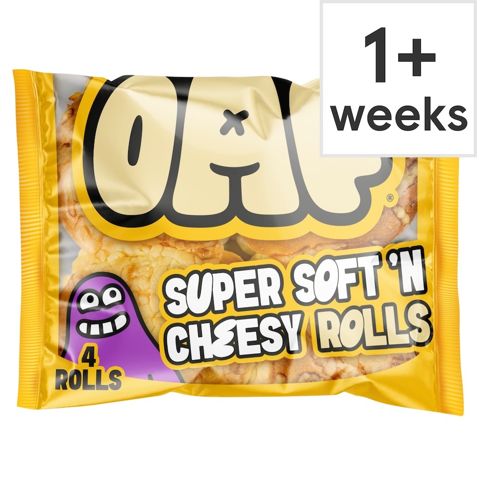 OAF Gluten Free 4 Extra Cheesy Rolls