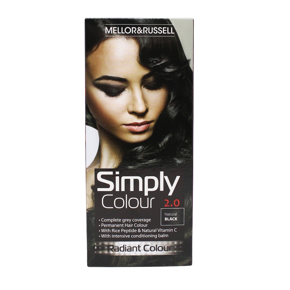 Simply Colour Permanent Hair Dye Natural Black (2.0)