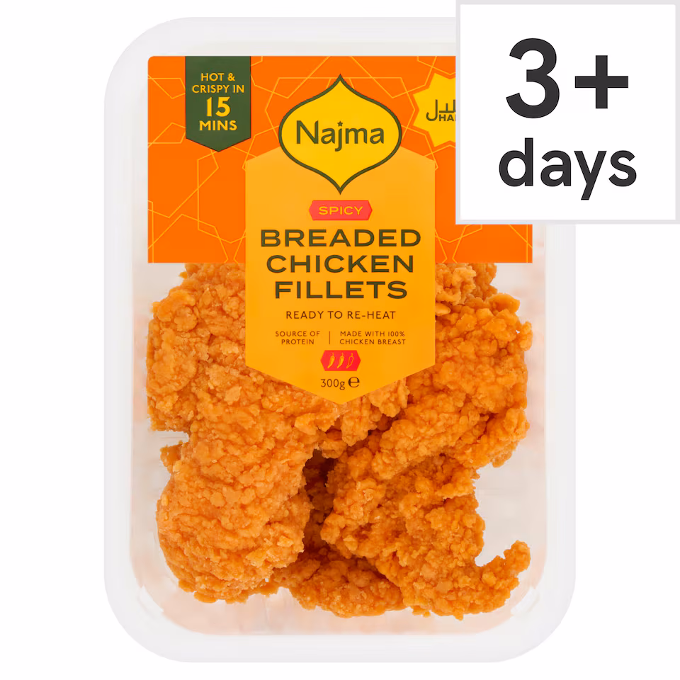 Najma Halal Spicy Breaded Chicken Fillets 300G